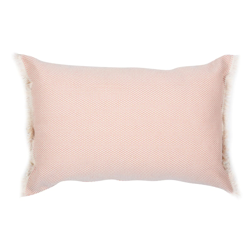 Dekoration - Kissen - Outdoor-Kissen Evasion textil weiß rosa orange / 68 x 44 cm - Fermob - Atacama - Polyacryl-Gewebe, Schaumstoff