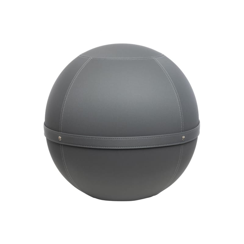 Mobilier - Poufs - Pouf Ballon Outdoor Regular tissu gris / Siège ergonomique - Pour l\'extérieur - Ø 55 cm - BLOON PARIS - Gris ardoise - PVC, Tissu polyester outdoor