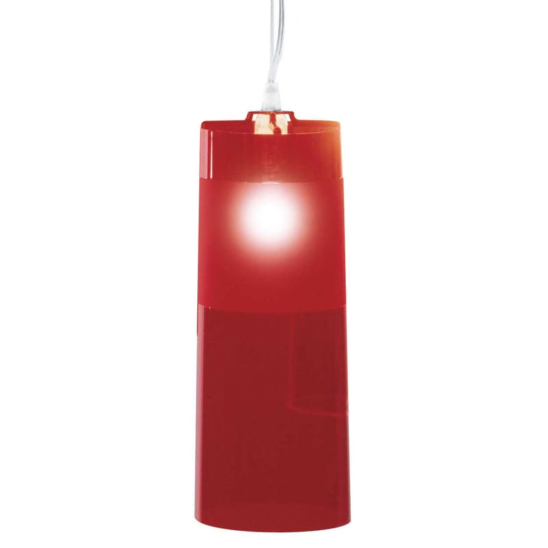 Luminaire - Suspensions - Suspension Easy plastique rouge - Kartell - rouge - Polycarbonate