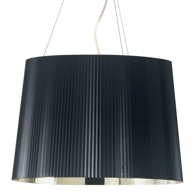 Luminaire - Suspensions - Suspension Gé Metallisé plastique noir or / Ø 37 cm - Matériau recyclé - Kartell - Noir / Or - Polycarbonate 2.5
