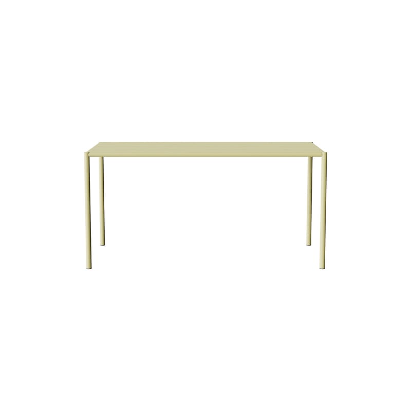 Jardin - Tables de jardin - Table rectangulaire Sine métal jaune / 151 x 75,5 cm - NINE - Jaune - Acier inoxydable
