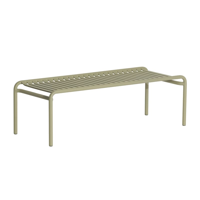 Arredamento - Tavolini  - Tavolino Week-End Large metallo verde / Large - 127 x 51 cm - Petite Friture - Verde Giada - Alluminio termolaccato epossidico