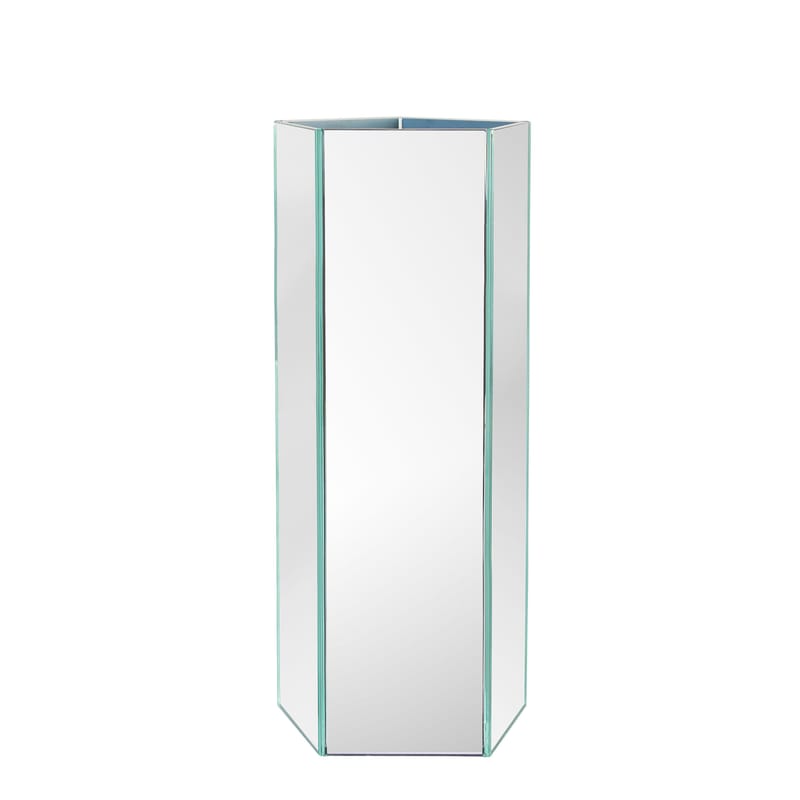 Décoration - Vases - Vase Mirror Hexagon verre miroir / Large - & klevering - H 32 cm / Miroir - Verre