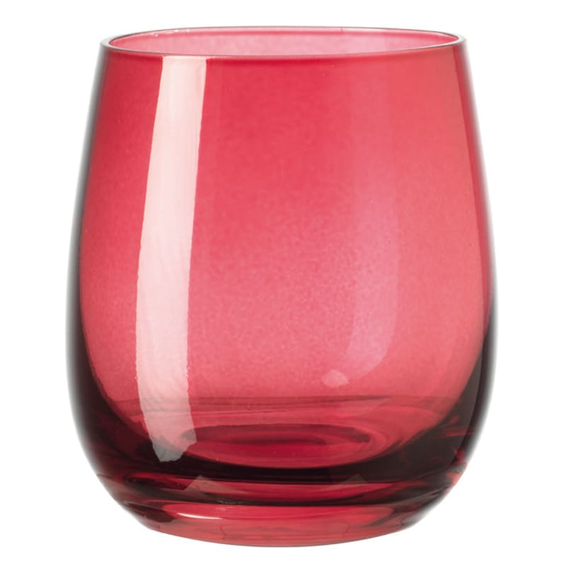 Table et cuisine - Verres  - Verre à whisky Sora verre rouge / H 10 cm - Leonardo - Rouge - Verre