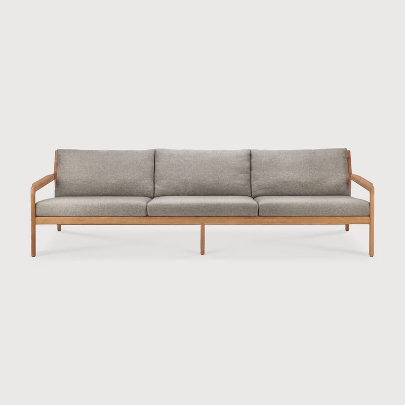 Four seater sale wooden sofa