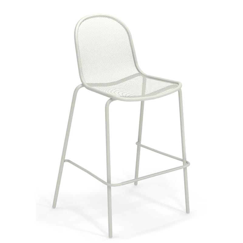 Furniture - Bar Stools - Nova Bar chair metal white / Metal - H 72 cm - Emu - White - Varnished steel