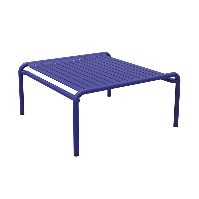 Furniture - Coffee Tables - Week-end Coffee table metal blue 69 x 60 cm / Aluminium - Petite Friture - Blue - Powder coated epoxy aluminium