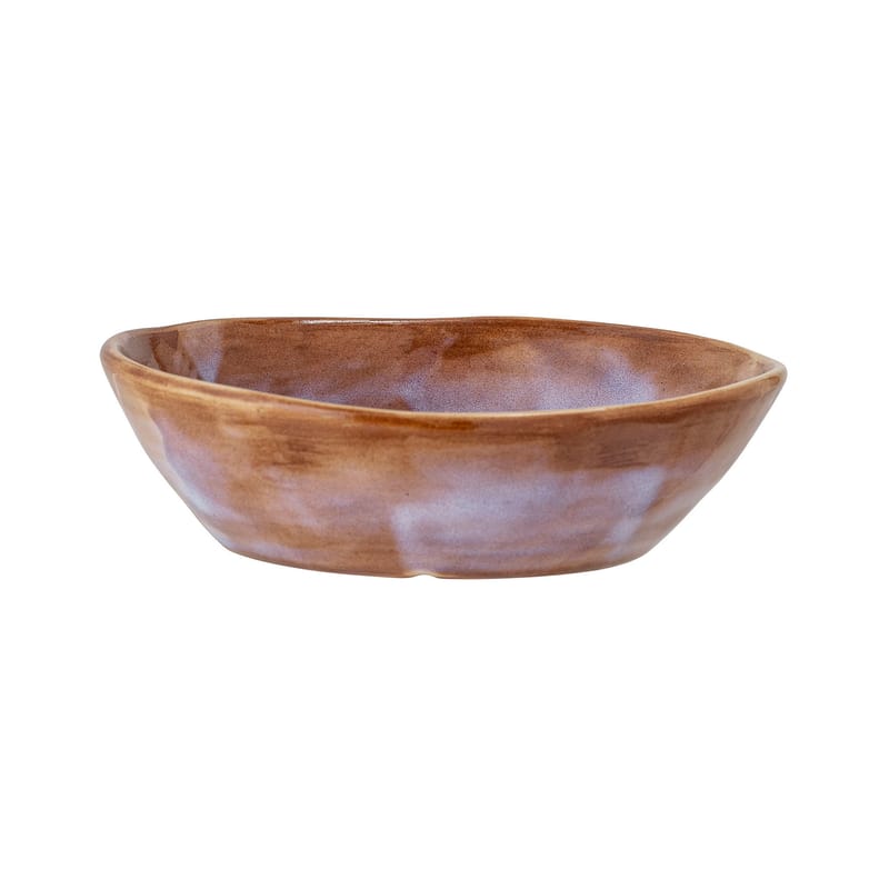 Tavola - Ciotole - Insalatiera Lotus ceramica marrone / Ø 19 x H 5,5 cm - Gres - Bloomingville - Marrone - Gres smaltato