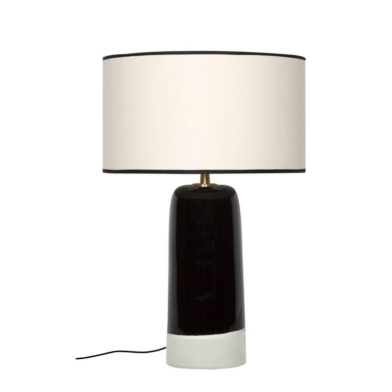 Luminaire - Lampes de table - Lampe de table Sicilia Large céramique vert / H 60 cm - Maison Sarah Lavoine - Pousse de Tilleul - Céramique, Coton
