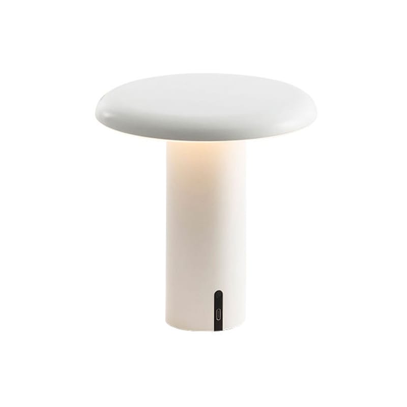Luminaire - Lampes de table - Lampe sans fil rechargeable Takku LED métal blanc / Métal - Ø 18 x H 19 cm - Artemide - Blanc - Aluminium