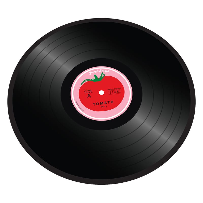 Table et cuisine - Plateaux et plats de service - Planche à découper Tomato vinyl verre multicolore / Plateau verre - Ø 30 cm - Joseph Joseph - Tomato Vinyl - Verre
