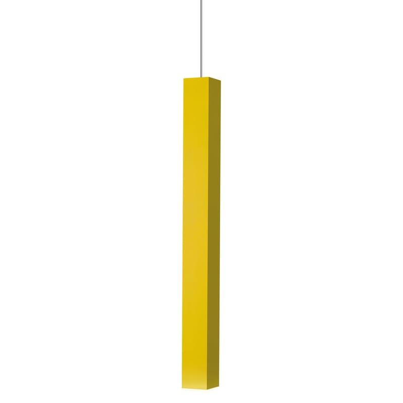 Luminaire - Suspensions - Suspension Miyako métal jaune / Version LED - Danese Light - LED - Jaune - Aluminium peint