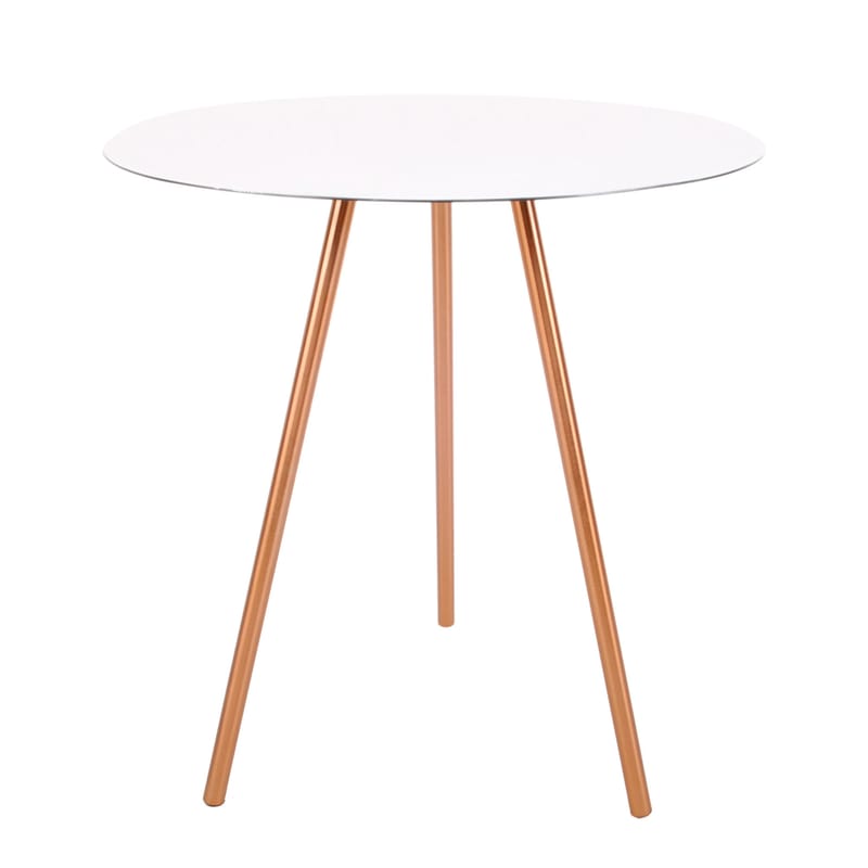 Mobilier - Tables basses - Table basse Elle métal blanc cuivre / H 44,5 cm - XL Boom - H 44,5 cm - Blanc & Cuivre - Métal - Aluminium