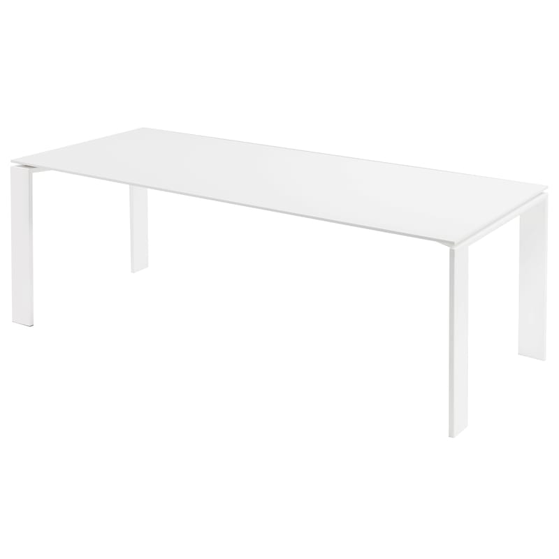 Jardin - Tables de jardin - Table rectangulaire Four Outdoor métal blanc / 190 x 79 cm - Ferruccio Laviani, 2005 - Kartell - L 190 cm / Blanc - Acier verni