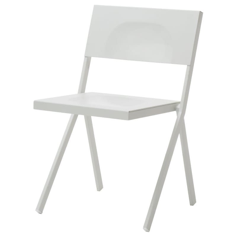 Mobilier - Chaises, fauteuils de salle à manger - Chaise empilable Mia métal blanc - Emu - Blanc - Acier, Aluminium