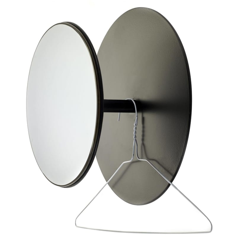 Mobilier - Portemanteaux, patères & portants - Patère Reflect métal verre noir / Miroir - Ø 30 cm - Serax - Noir / Miroir - Métal, Verre