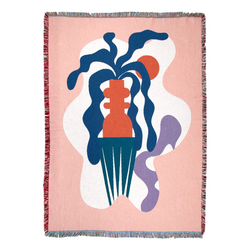 Dossiers - Vos design favoris - Plaid Badu tissu multicolore / By Mina Wright - 137 x 178 cm - Slowdown Studio - Mina Wright - Coton recyclé