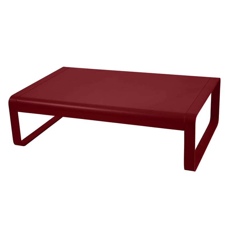 Furniture - Coffee Tables - Bellevie Coffee table metal red W 103 cm - Fermob - Pimento - Lacquered aluminium