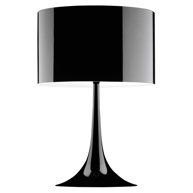 Lighting - Table Lamps - Spun Light T1 Table lamp metal black H 57 cm - Flos - Shining black - Metal