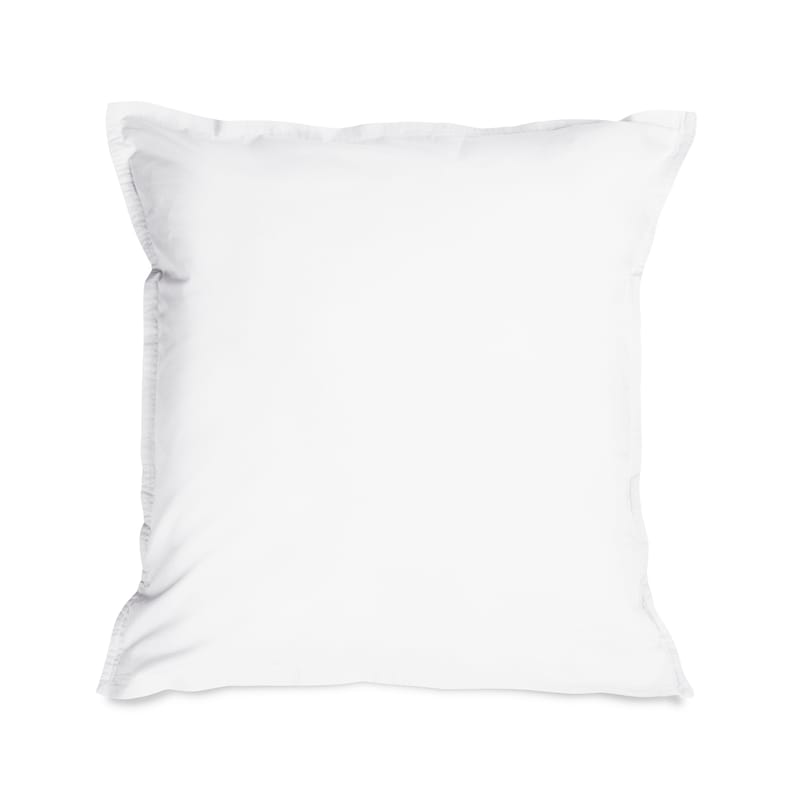Décoration - Textile - Taie d\'oreiller 65 x 65 cm  tissu blanc / Percale lavée - Au Printemps Paris - 65 x 65 cm / Blanc - Percale de coton lavée