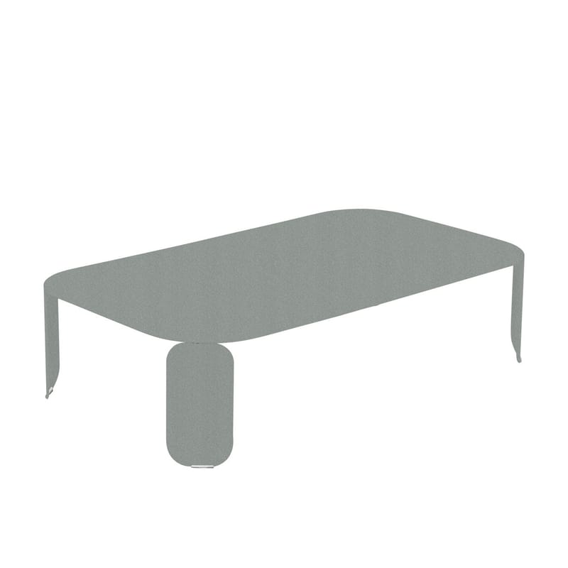 Arredamento - Tavolini  - Tavolino Bebop metallo grigio / 120 x 70 x H 29 cm - Fermob - Grigio lapillo - Acciaio, Alluminio