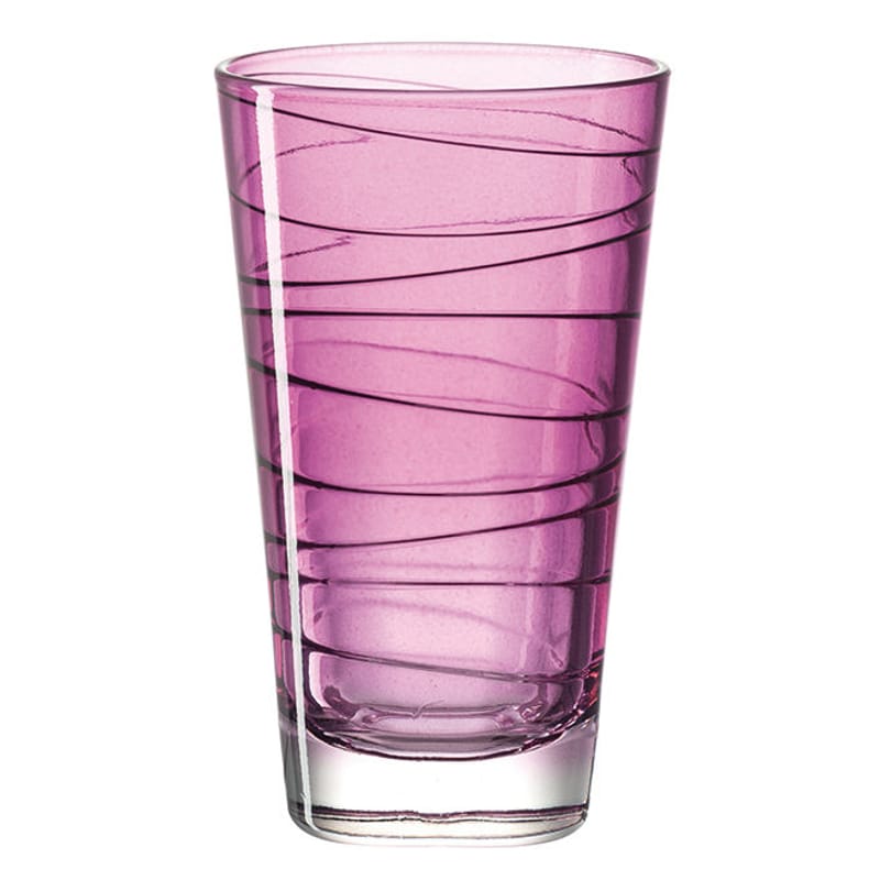 Table et cuisine - Verres  - Verre long drink Vario verre violet / H 12,6 cm - Leonardo - Violet - Verre