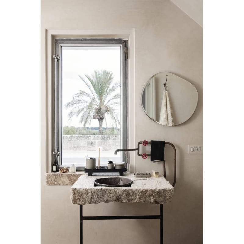 Small wall store mirror with lights