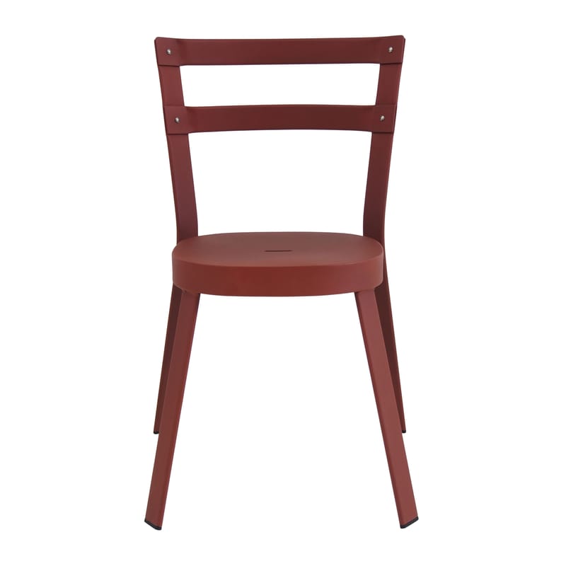 Mobilier - Chaises, fauteuils de salle à manger - Chaise empilable Thor métal marron - Emu - Marron Corten - Acier verni