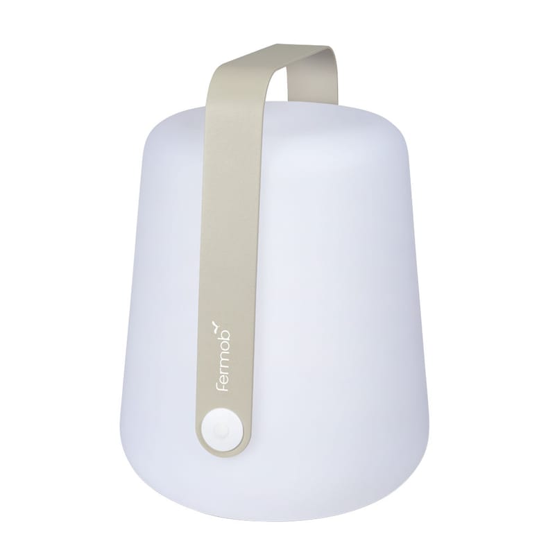 Luminaire - Luminaires d\'extérieur - Lampe extérieur sans fil rechargeable Balad Large LED plastique gris / H 38 cm - USB - Fermob - Gris argile - Aluminium, Polyéthylène