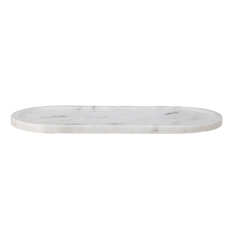 Table et cuisine - Plateaux et plats de service - Plateau Emmaluna pierre blanc / Marbre - 45,5 x 20 cm - Bloomingville - Blanc - Marbre