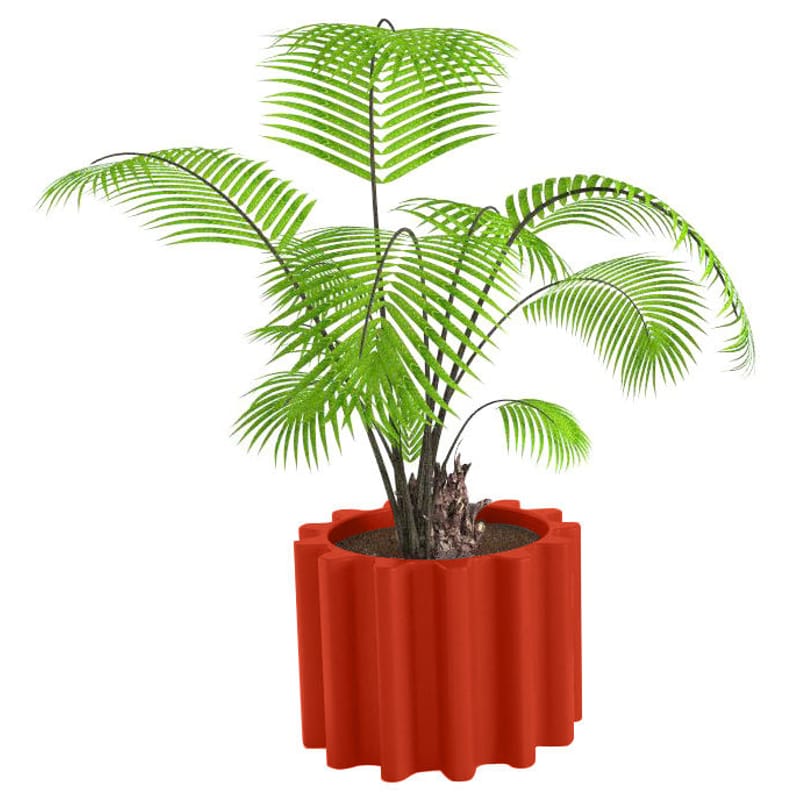Jardin - Pots et plantes - Pot de fleurs Gear plastique rouge - Slide - Rouge - polyéthène recyclable