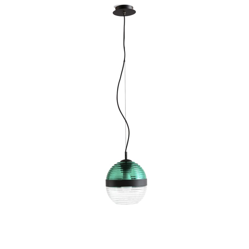 Luminaire - Suspensions - Suspension Cord Small verre vert / Ø 22 cm - Cappellini - Vert - Verre