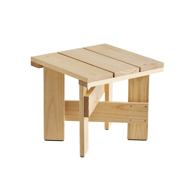 Mobilier - Tables basses - Table basse Crate Outdoor bois naturel / Gerrit Rietveld, 1934 - 49,5 x 49,5 x H 45 cm - Hay - Bois naturel - Pin massif