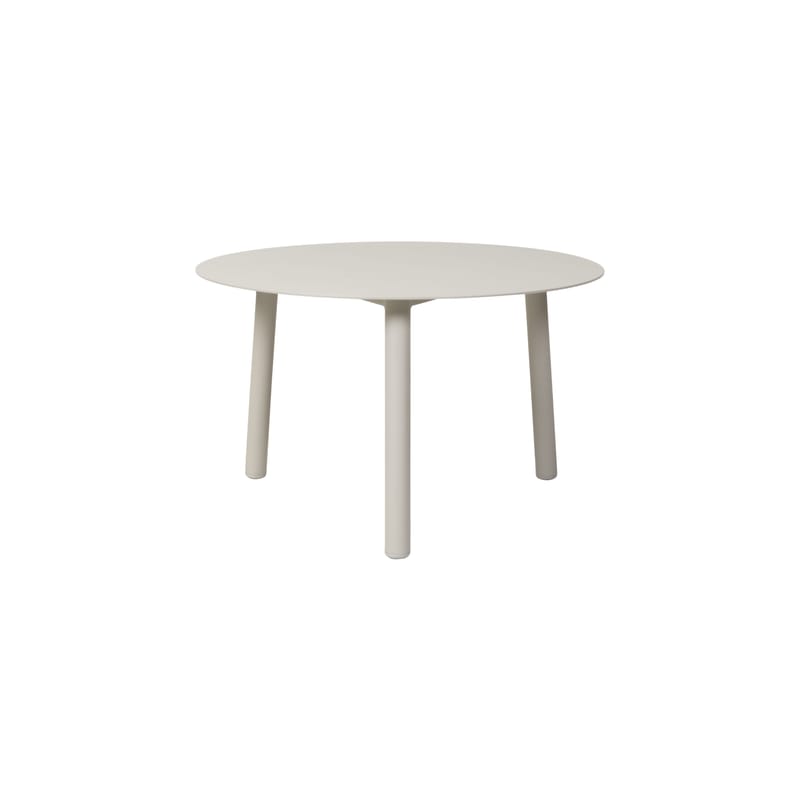 Mobilier - Tables basses - Table basse Lilo métal beige / Ø 60 x H 36 cm - Vincent Sheppard - Blanc Dune - Aluminium thermolaqué