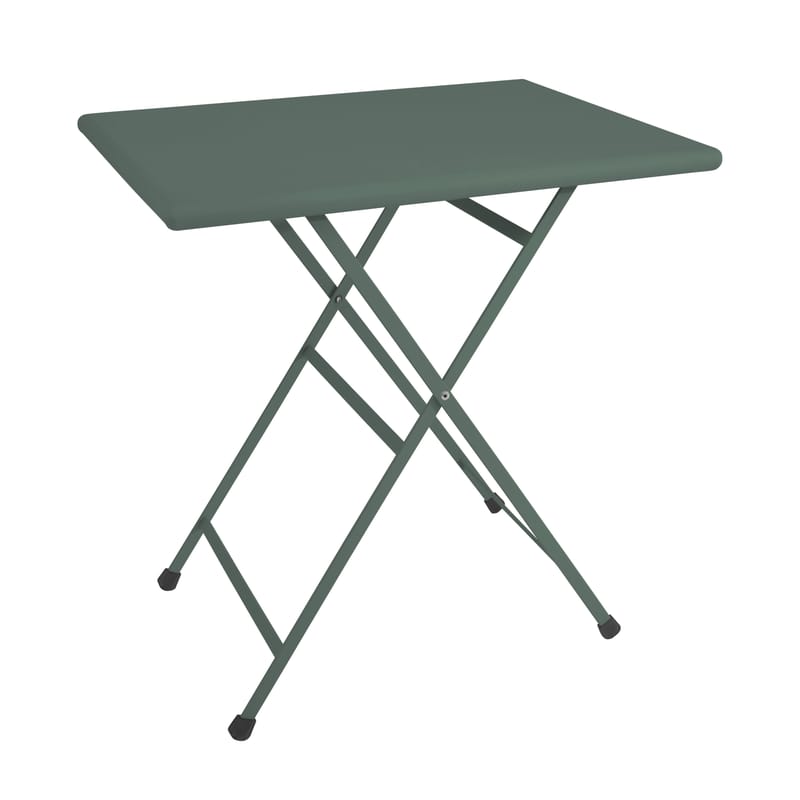 Jardin - Tables de jardin - Table pliante Arc en Ciel métal vert / 70 x 50 cm - Emu - Vert foncé - Acier verni