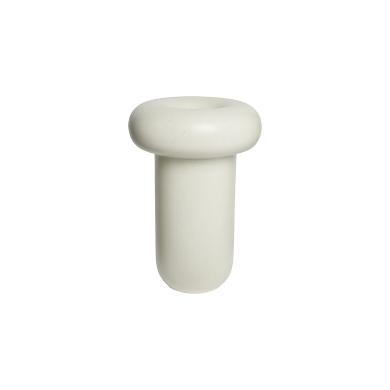 Décoration - Vases - Vase Dough céramique blanc / Ø 18 x H 26 cm - TOOGOOD - Crème - Grès émaillé