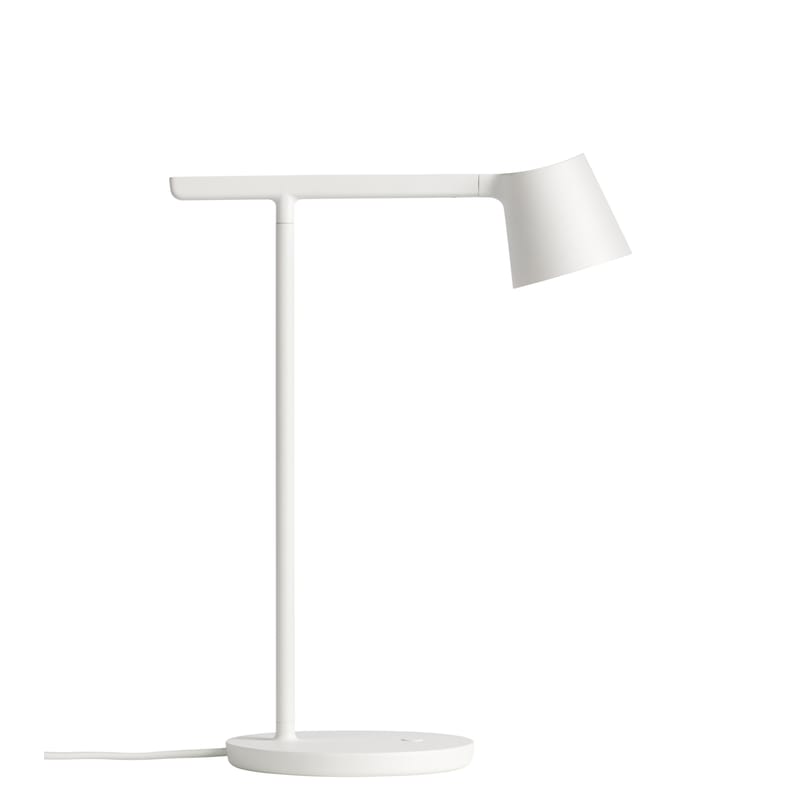 Luminaire - Lampes de table - Lampe de table Tip LED métal blanc / Orientable - Muuto - Blanc - Aluminium