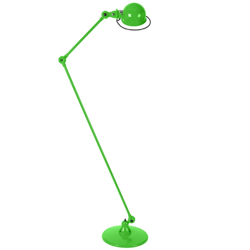 Leuchten - Stehleuchten - Stehleuchte Loft metall grün / mit 2 Gelenkarmen - H max. 160 cm - Jieldé - Apfelgrün, glänzend - rostfreier Stahl