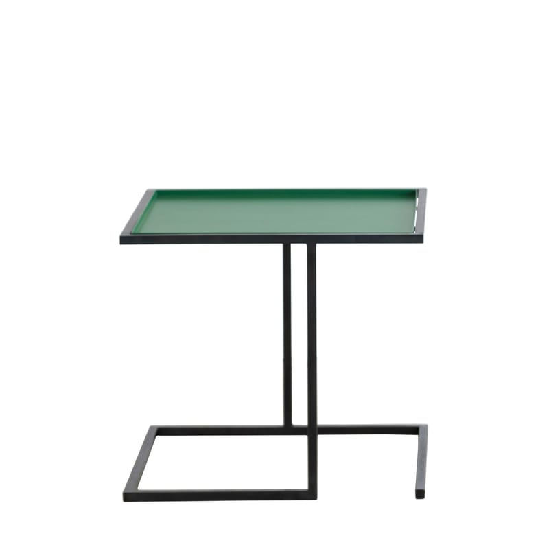 Mobilier - Tables basses - Table d\'appoint Andrea métal vert / 44 x 44 cm - Serax - Vert émeraude / Pied noir - Acier