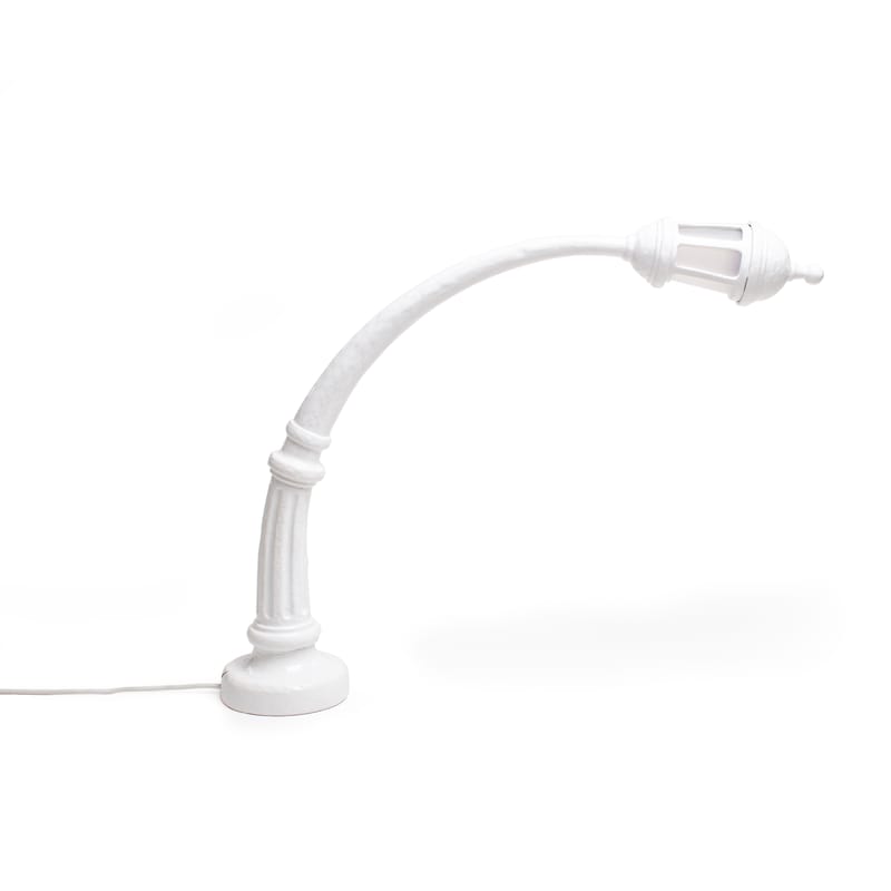 Décoration - Pour les enfants - Lampe de table Sidonia LED plastique blanc / L 75 x H 59 cm - Seletti - Blanc - Acrylique opalin, Résine