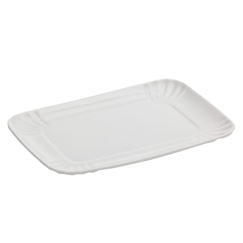 Table et cuisine - Plateaux et plats de service - Plateau Estetico Quotidiano céramique blanc / Medium - 18 x 27 cm - Seletti - A l\'unité / Blanc - Porcelaine