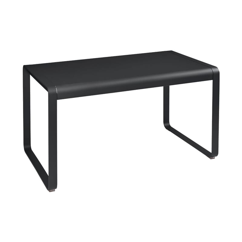 Jardin - Tables de jardin - Table rectangulaire Bellevie métal noir / 140 x 80 cm - 4 personnes - Fermob - Carbone - Aluminium