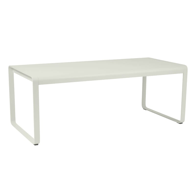 Jardin - Tables de jardin - Table rectangulaire Bellevie métal gris / L 196 cm - 8 à 10 personnes - Fermob - Gris argile - Aluminium
