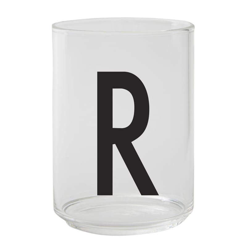 Table et cuisine - Verres  - Verre A-Z verre transparent / Verre borosilicaté - Lettre R - Design Letters - Transparent / Lettre R - Verre borosilicaté