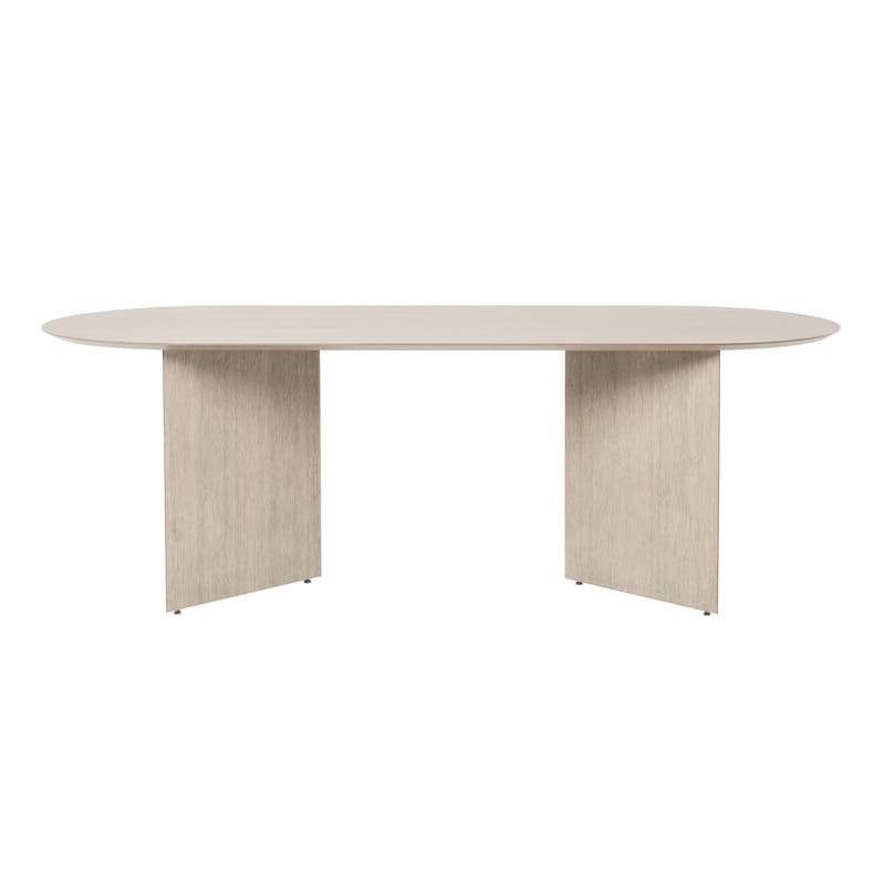 Mobilier - Tables - Accessoire  bois naturel / Plateau ovale pour tréteaux Mingle Large - 220 x 90 cm - Ferm Living - Bois clair - MDF plaqué chêne