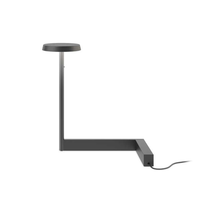Luminaire - Lampes de table - Lampe de table Flat LED métal noir / Ø 11 x H 30 cm - Vibia - Noir - Acier, Aluminium