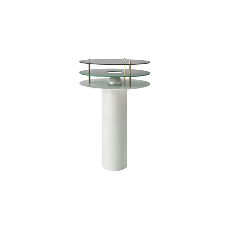 Luminaire - Lampes de table - Lampe de table Variation / H 43 cm / Exclusivité - Axel Chay - Vert & blanc - Acier laqué, Laiton