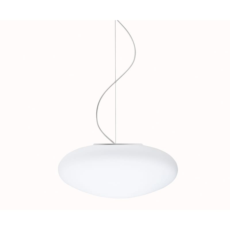 Lighting - Pendant Lighting - White Pendant glass white Ø 42 cm - Fabbian - White - Ø 42 cm - Glass