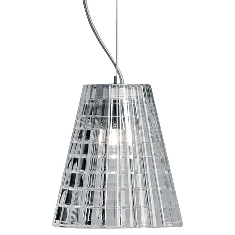 Illuminazione - Lampadari - Sospensione Flow metallo vetro trasparente Ø 12 cm - Fabbian - Trasparente - Vetro