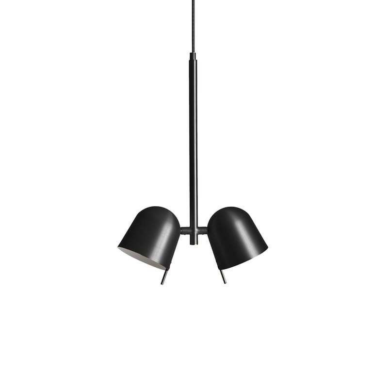 Luminaire - Suspensions - Suspension HO métal noir / L 34,5 cm - Orientable - ENOstudio - Noir - Acier peint